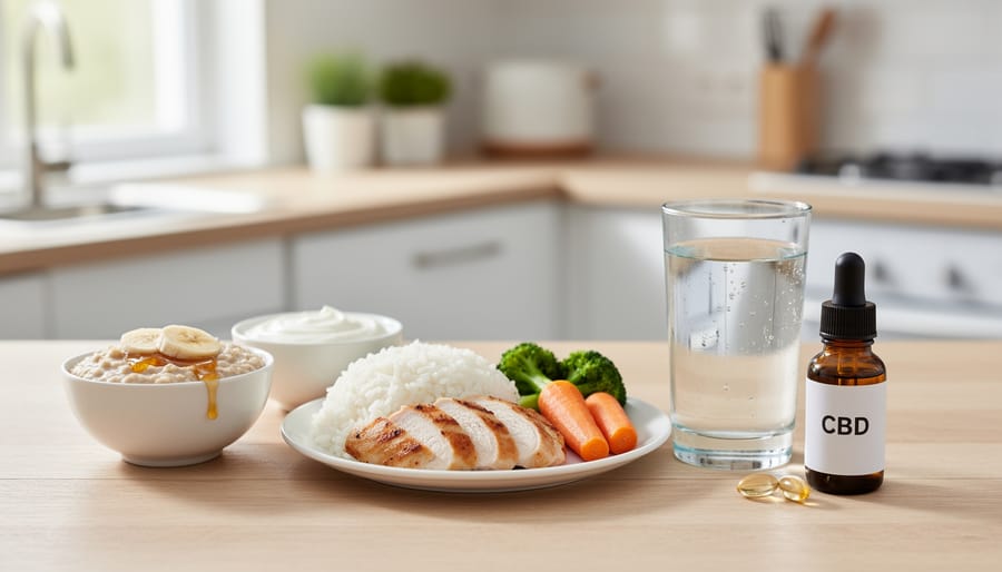 Person at a table with a glass of water and a plate of food in warm lighting
